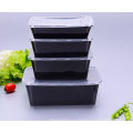 Contenedores de almacenamiento desechables plásticos del alimento de los PP del color negro